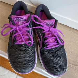 Brooks PureCadence Womens Running Shoes Black Purple 1202611B023 Size 8